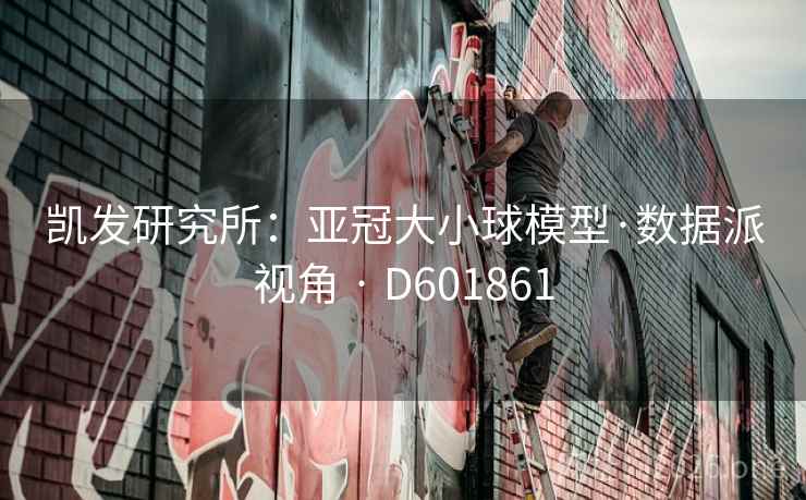 凯发研究所：亚冠大小球模型·数据派视角 · D601861  第2张
