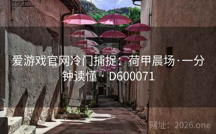 爱游戏官网冷门捕捉：荷甲晨场·一分钟读懂 · D600071